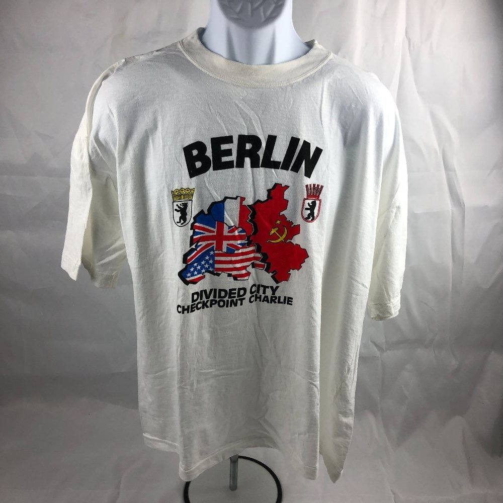 Vintage Berlin Divided City Checkpoint T shirt